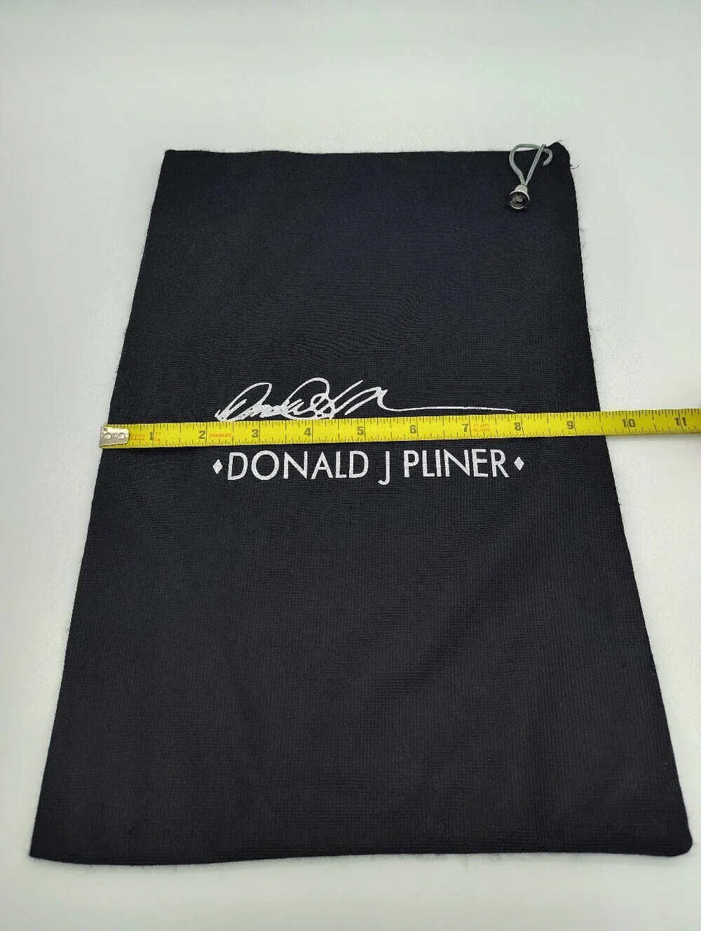 DONALD J PLINER Black Drawstring Dust Bag Shoe Storage Travel Pouch EUC